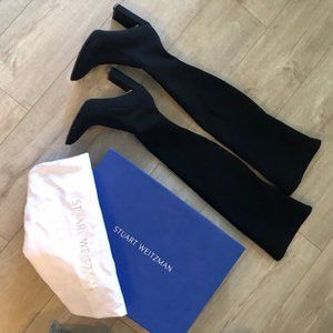 Stuart Weitzman Thigh High Black Boots Size 7.5